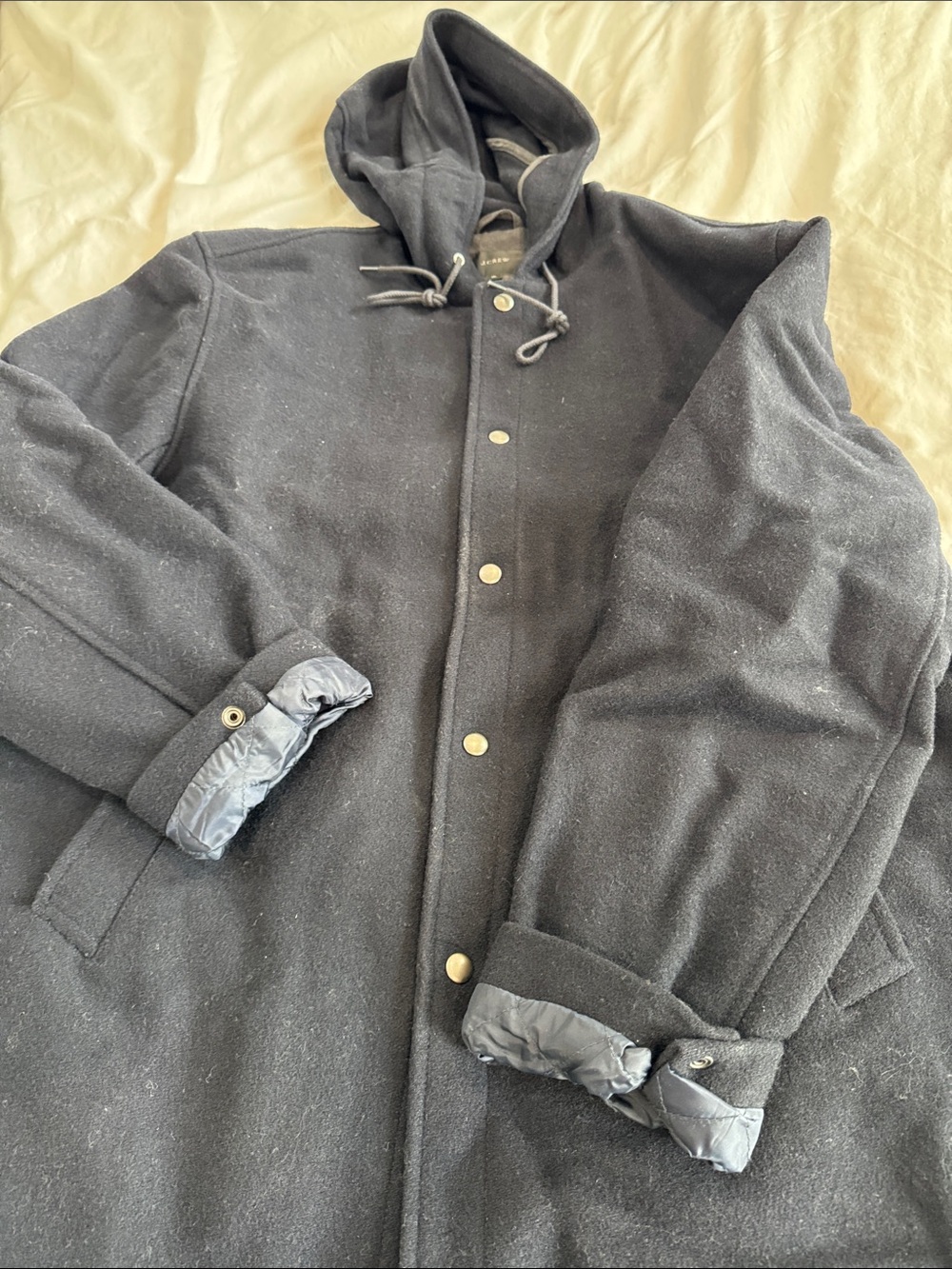J. Crew Men's Hooded Pea Coat in Navy